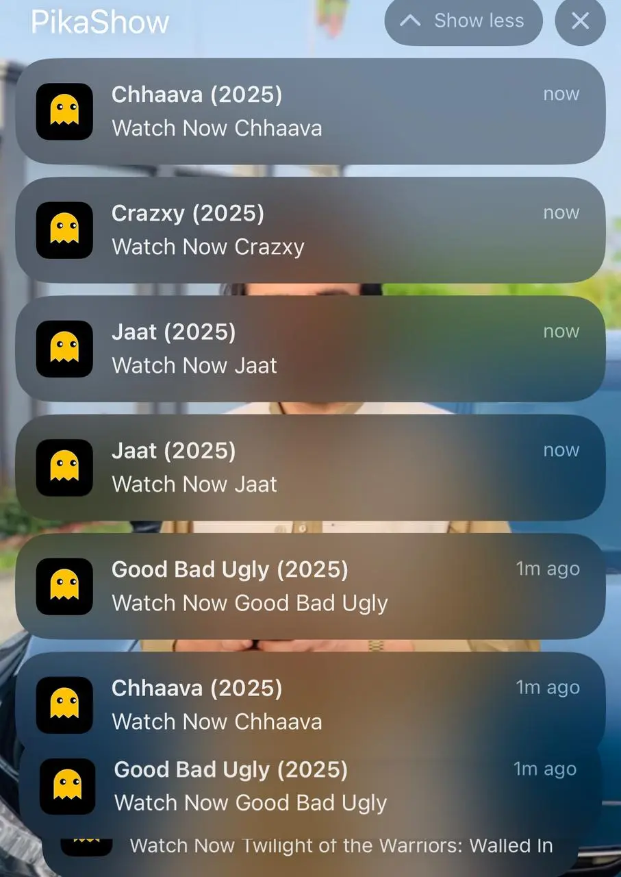 Pikashow apk  notifications